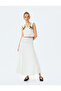High Waist Wrapped Oversize Midi Skirt - 2