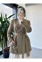 Minimal Kimono Jacket with Khaki Belt Detail - 3