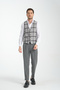 Plaid Patterned V-Neck Vest Slim Fit - 8