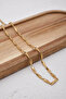 Steel Big Cube Triangle Chain Necklace Unisex 4mm Tarnish Free Suitable for Daily Use - 4