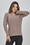 Women's Knitwear Beige V-Neck Winter Stretchy Mother Sweater