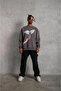 Pigeon Printed Men's Sweatshirt - Gray - 6