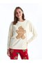 Lcw Young Red Crew Neck Christmas Themed Women's Pajamas Set - 2