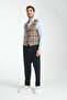 Plaid Patterned V-Neck Vest Slim Fit - 8