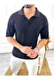 Sweat-wicking cotton t-shirt, Soft-Textured Oversized t-shirt, polo collar relaxed fit t-shirt. - 2