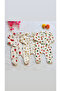 Bi̇dunyabebe 3-Piece Baby Girl Romper with Booties