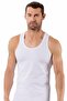 White Men's Sports Tank Top - Lycra K0267