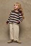 Striped Knitwear Cardigan Brown - 7