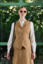 Milk Coffee Vest and Skirt Set - 3