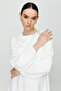 Ecru Stone Detailed Drape Evening Dress - 6