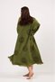 Muslin Kimono 100% Cotton Eye Patterned Bathrobe Kaftan Dressing Gown Khaki - 7