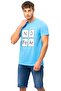 Blue Crew Neck Short Sleeve Jersey Men's T-shirt Nfr-m50041