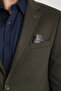 Jasino Men's Navy Blue Cotton Lycra Slim Fit Knitted Stretch Mono Collar Blazer Jacket - 5