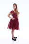 Girl's Square Collar Trendy Tulle Dress Ak2242 - 5