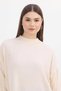 Cream Slit Detail Corded Fabric Sweater 22131 - 4