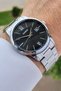 Silver Color Men's Wristwatch with Black Cord - 5