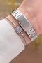 Silver Pink Color Women's Wristwatch - 5