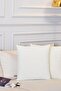 Teddy Jacquard Special Design 2-Piece Decorative Throw Pillow Cover 43X43 cm (Cream) - 3