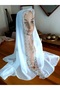 White Needlework - Bridal Embroidered Writing Hoop, Prayer and Mawlid Cover, Handmade