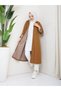 Striped Bondit Fabric Hijab Trench Coat Rc1205010 - 8