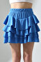 Women's Mykonos Ruffled Blue Skirt - 5