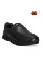 Byk 042 Black Genuine Leather Soft Orthopedic and Anatomic Light Sole Daily Men's Dads Shoes
