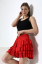 Women's Mykonos Ruffled Red Skirt - 4