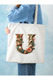 U Letter Design U Letter Bag, Y2 Pinterest Retro Unisex Cloth Bag Tote Bag, Shopper Bag - 3