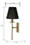 Eslem Decorative Black Cord-Shaded Gold-Plated Metal Modern Wall Sconce Indoor - 4