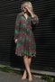 Green Floral Print Shirt Collar Mini Dress Mg1823 - 6