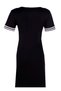 Black Women's Striped Half Sleeve Dress 245 - 3