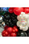 ^^ Birthday Party Theme *Chrome Silver*Red*Black*White* 100-Piece Balloon Chain Party Set - 2