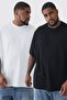 Black-White 2-Piece Large Size Oversize T-Shirt