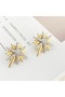 Polar Star Earrings Full Zircon Stone Earrings Double Color - 4