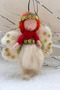 - Tülin 3528 Handmade Felt Angel Figure Christmas Tree Ornament / Wall Ornament - 14 X 18 cm - 3