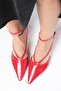 Elsa Red Color Women's Heeled Shoes - 5
