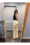 Women's High Waist Snap Button Spanish Leg Pants - 5