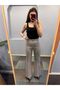 Women's High Waist Snap Button Spanish Leg Pants - 5