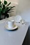 Shams Real Gold Gilded 2-Person 4-Piece Porcelain Coffee Cup Set - 3