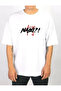 White Unisex Oversize Printed Crew Neck T-Shirt
