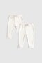 2-Pack Organic Cotton Baby Pants Twig Ecru
