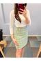 Product 36 Is the Size - Waist: 36cm. (Slim Waist) Women's Lined Winter High Waist Above-The-Knee Pencil Skirt - 6