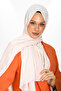 Imported Jacquard Crepe Square Detailed Evening Dress Special Occasion Shawl - New Collections - New Creation - Ecru - 2
