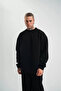 Long Sleeve Crew Neck Basic Sweatshirt - Black - 4