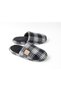 Home Slippers, Fleece Anti-Slip Sole, Plush Interior Detail, Fluffy, Non-Pilling, Comfortable, Plaid Checkered Slippers - 5