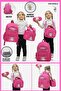 Girl's Sweet Teddy Bear Themed 3-Piece School Bag Set - Backpack Thermal Lunchbox Pen Holder - 2