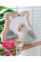 Wooden Panda Shaped Handmade Perch Bird Mirror