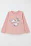 Girl's Tights Set with Love Theme and Cute Animals Printed, Ages 1-4, Dried Rose - 2