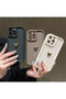 iPhone 14 Pro Max Compatible Case 3D Gold Heart Shock Resistant Soft Camera Protection Cover White - 2