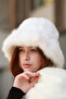 Ecru Thick Plush Heart Hat Beanie - Warm Stylish Outdoor Cold Protection Spk1143 - 4